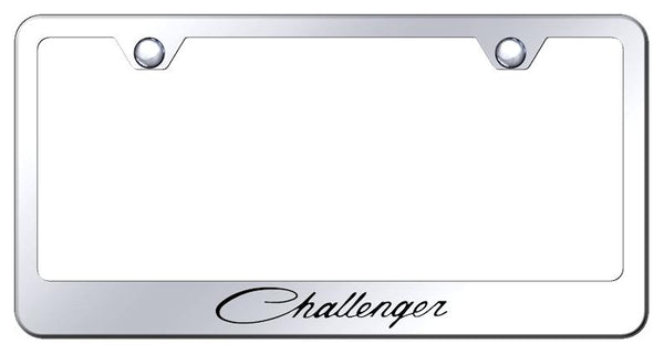 Dodge Challenger Classic Chrome Laser Etched Standard License Frame - LF.CHAC.EC