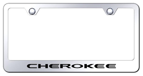 Jeep Cherokee Chrome Laser Etched Standard License Frame - LF.CHE.EC