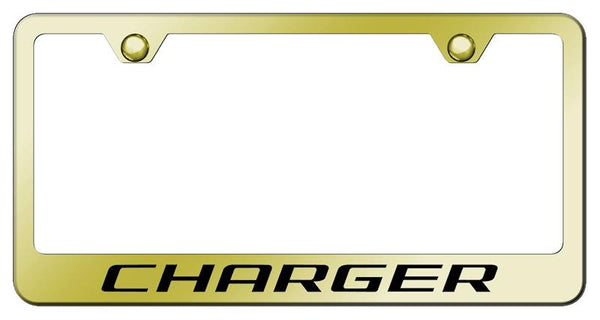 Dodge Charger Gold Laser Etched Standard License Frame - LF.CHG.EG