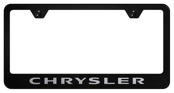 Chrysler Chrysler Black Laser Etched Standard License Frame - LF.CHR.EB