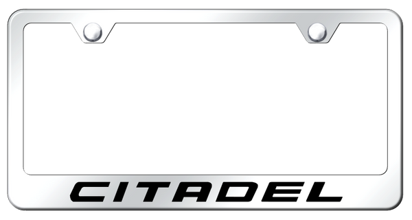 Dodge Citadel Stainless Steel Frame - Laser Etched Mirrored License Plate Frame - LF.CITA.EC