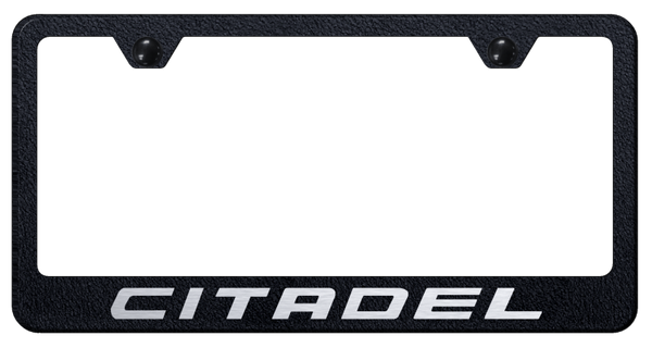 Dodge Citadel Stainless Steel Frame - Laser Etched Rugged Black License Plate Frame - LF.CITA.ERB