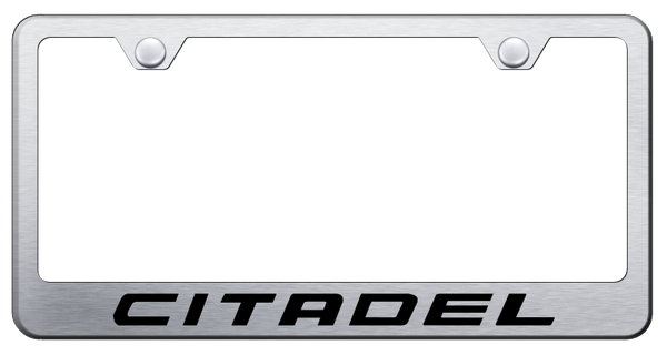 Dodge Citadel Stainless Steel Frame - Laser Etched Brushed License Plate Frame - LF.CITA.ES