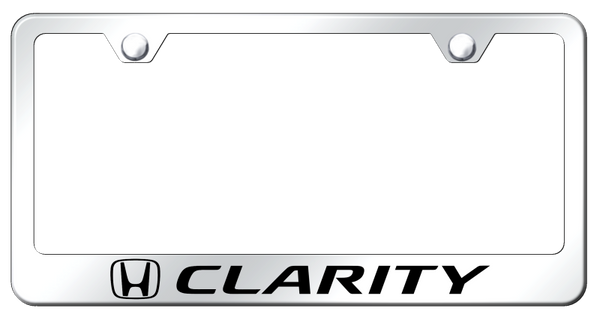 Honda Clarity Stainless Steel Frame - Laser Etched Mirrored License Plate Frame - LF.CLAR.EC