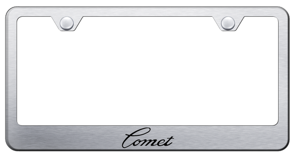 Ford Comet Stainless Steel Frame - Laser Etched Brushed License Plate Frame - LF.CMT.ES