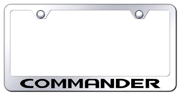 Jeep Commander Chrome Laser Etched Standard License Frame - LF.COM.EC