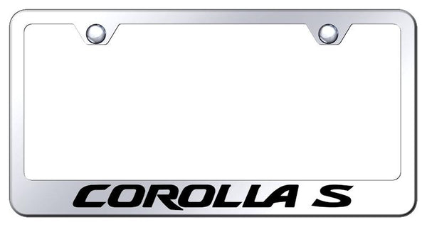 Toyota Corolla S Chrome Laser Etched Standard License Frame - LF.COS.EC