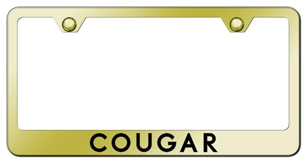 Mercury Cougar Gold Laser Etched Standard License Frame - LF.COU.EG