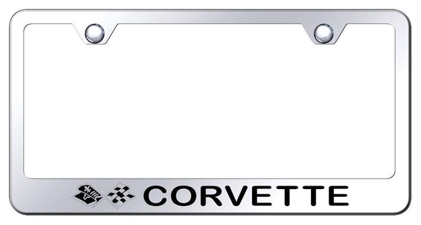 Chevrolet Corvette Chrome Laser Etched Standard License Frame - LF.COV3.EC