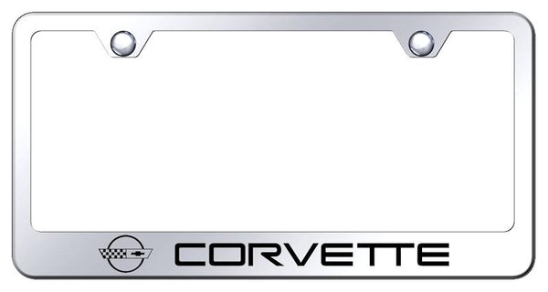 Chevrolet Corvette C4 Chrome Laser Etched Standard License Frame - LF.COV4.EC