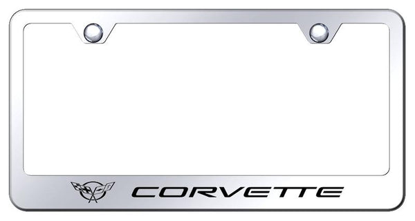 Chevrolet Corvette C5 Chrome Laser Etched Standard License Frame - LF.COV5.EC