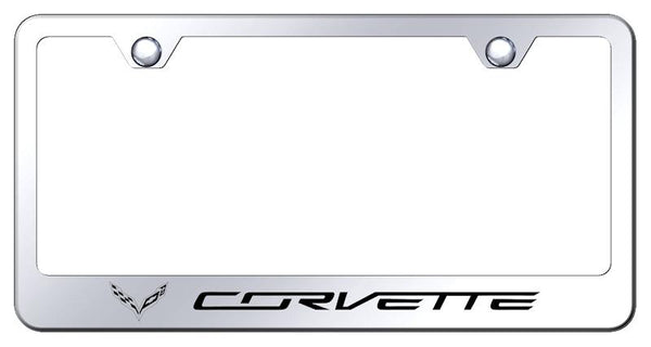 Chevrolet Corvette C7 Chrome Laser Etched Standard License Frame - LF.COV7.EC