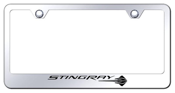 Chevrolet Corvette C7 Stingray Chrome Laser Etched Standard License Frame - LF.COV7SR.EC