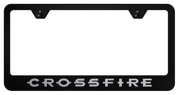 Chrysler Crossfire Black Laser Etched Standard License Frame - LF.CRO.EB