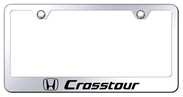 Honda Crosstour Chrome Laser Etched Standard License Frame - LF.CRT.EC