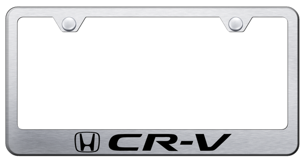 Honda CR-V Stainless Steel Frame - Laser Etched Brushed License Plate Frame - LF.CRV.ES