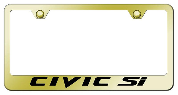 Honda Civic SI Gold Laser Etched Standard License Frame - LF.CSI.EG