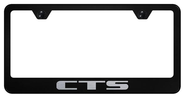 Cadillac CTS Black Laser Etched Standard License Frame - LF.CTS.EB