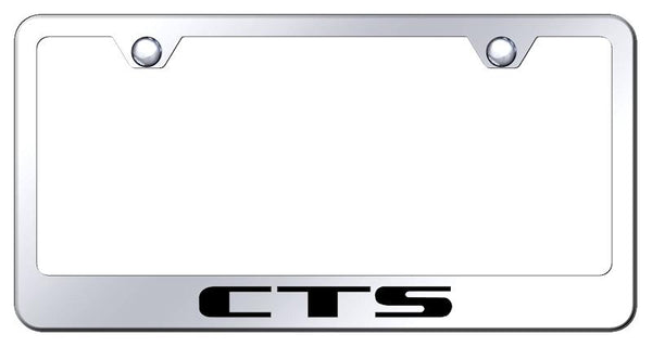 Cadillac CTS Chrome Laser Etched Standard License Frame - LF.CTS.EC