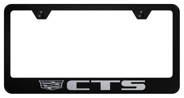 Cadillac CTS Black Laser Etched Standard License Frame - LF.CTS3.EB