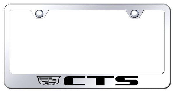 Cadillac CTS Chrome Laser Etched Standard License Frame - LF.CTS3.EC