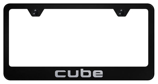 Nissan Cube Black Laser Etched Standard License Frame - LF.CUBE.EB