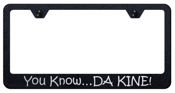 DA KINE Stainless Steel Frame - Laser Etched Rugged Black License Plate Frame - LF.DAKINE.ERB