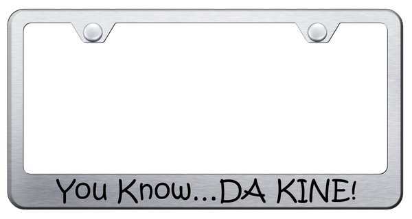 DA KINE Stainless Steel Frame - Laser Etched Brushed License Plate Frame - LF.DAKINE.ES