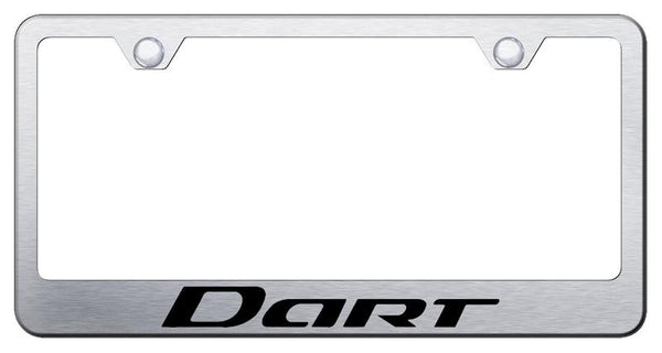 Dodge Dart Brushed Stainless Steel Laser Etched Standard License Frame - LF.DART.ES