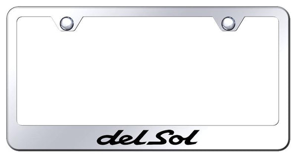 Honda Del Sol Chrome Laser Etched Standard License Frame - LF.DEL.EC