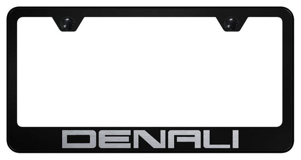 GMC Denali Black Laser Etched Standard License Frame - LF.DEN.EB