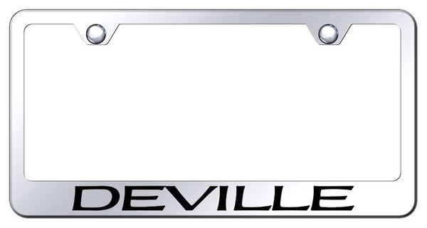 Cadillac Deville Chrome Laser Etched Standard License Frame - LF.DEV.EC