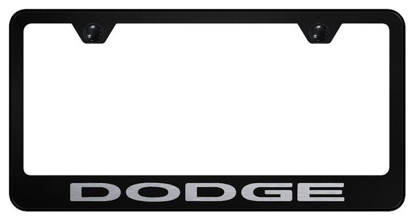 Dodge Dodge Black Laser Etched Standard License Frame - LF.DOD.EB