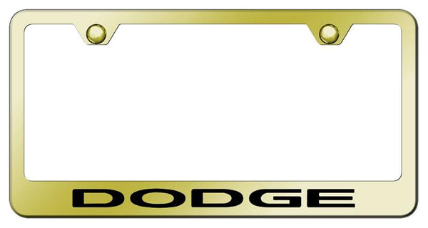 Dodge Dodge Gold Laser Etched Standard License Frame - LF.DOD.EG