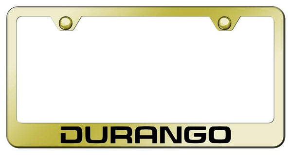 Dodge Durango Gold Laser Etched Standard License Frame - LF.DUR.EG