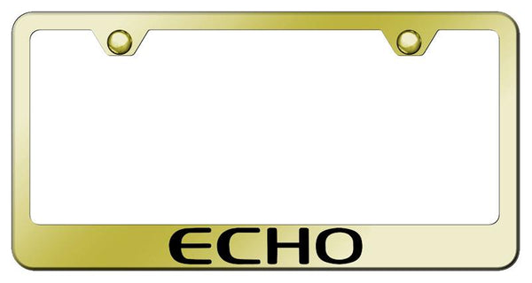 Toyota Echo Gold Laser Etched Standard License Frame - LF.ECH.EG