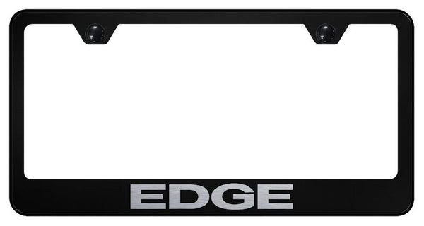 Ford Edge Black Laser Etched Standard License Frame - LF.EDG.EB