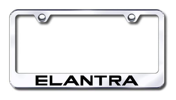 Hyundai Elantra Chrome Laser Etched Standard License Frame - LF.ELA.EC