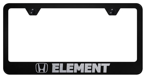 Honda Element Black Laser Etched Standard License Frame - LF.ELE.EB