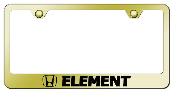 Honda Element Gold Laser Etched Standard License Frame - LF.ELE.EG