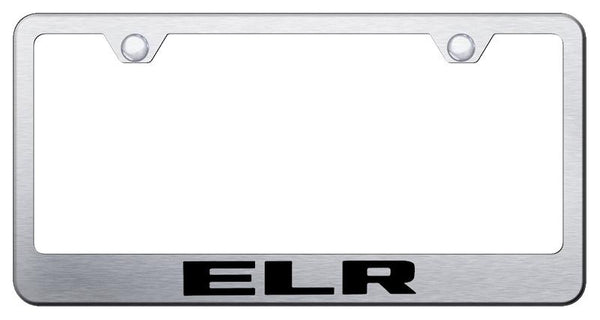 Cadillac ELR Brushed Stainless Steel Laser Etched Standard License Frame - LF.ELR.ES