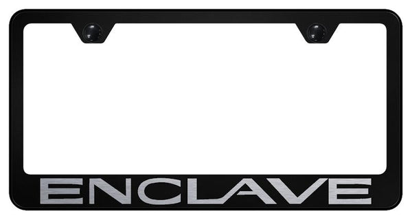 Buick Enclave Black Laser Etched Standard License Frame - LF.ENC.EB