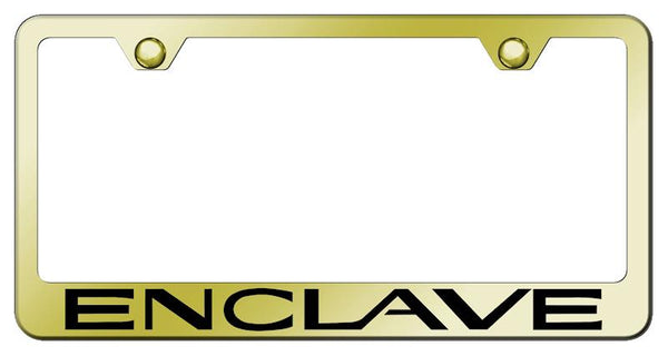 Buick Enclave Gold Laser Etched Standard License Frame - LF.ENC.EG