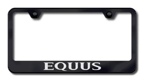 Hyundai Equus Black Laser Etched Standard License Frame - LF.EQUUS.EB