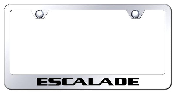 Cadillac Escalade Chrome Laser Etched Standard License Frame - LF.ESA.EC