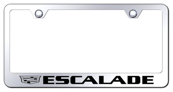 Cadillac Escalade Chrome Laser Etched Standard License Frame - LF.ESA3.EC