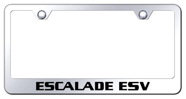 Cadillac Escalade ESV Chrome Laser Etched Standard License Frame - LF.ESV.EC