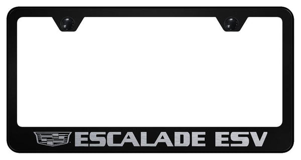 Cadillac ESV Black Laser Etched Standard License Frame - LF.ESV3.EB