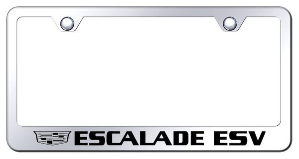 Cadillac ESV Chrome Laser Etched Standard License Frame - LF.ESV3.EC