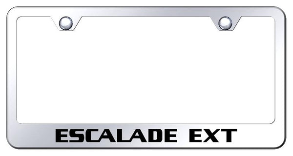 Cadillac Escalade EXT Chrome Laser Etched Standard License Frame - LF.EXT.EC